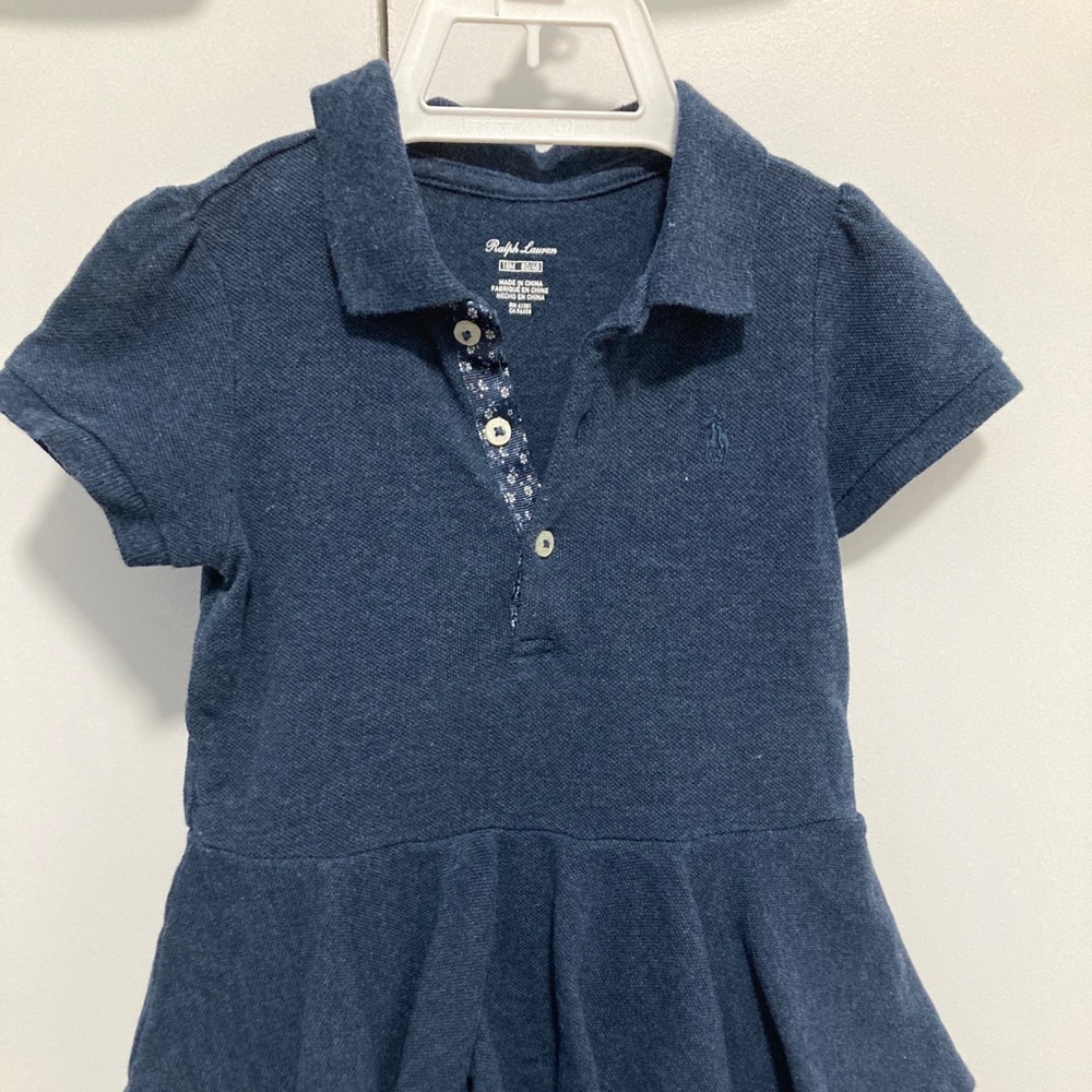 Ralph Lauren 12-18 Month Blue Kids Dress Romper
